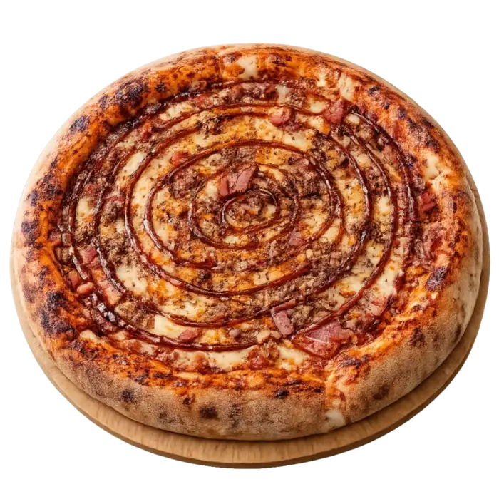 Pizza Barbacoa Luna con ternera y bacon