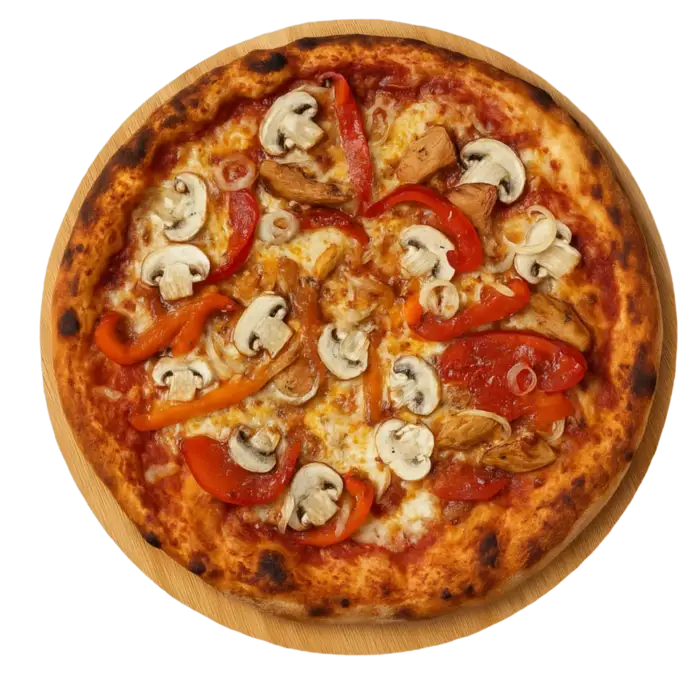 Pizza Campagnola di Pollo con pollo asado